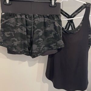 Women's Black Camo workout Set